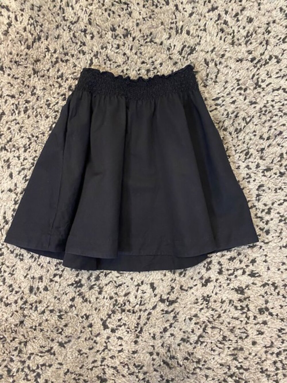 Kate Spade Saturday Black Linen/Cotton Blend Skirt Size Small Elastic, Pockets - Picture 4 of 11